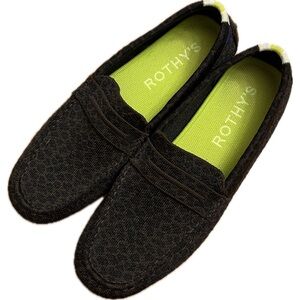 ROTHY’S The Driver Chocolate Spot Leopard Loafers Size 10 EUC